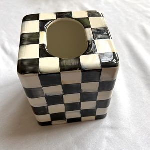 MacKenzie-Childs Courtly Check tissue box cover